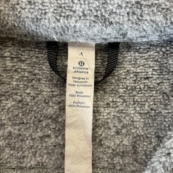 Lululemon Women Grey Fleece Jacket - Picture 4 of 4